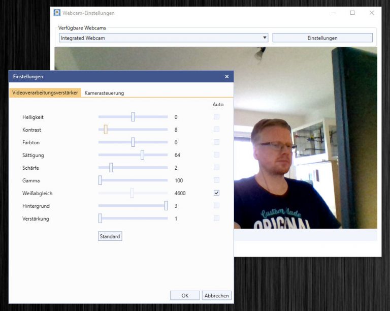 Microsoft Lifecam Cinema cam Einstellungen mit Skype 8 in Windows