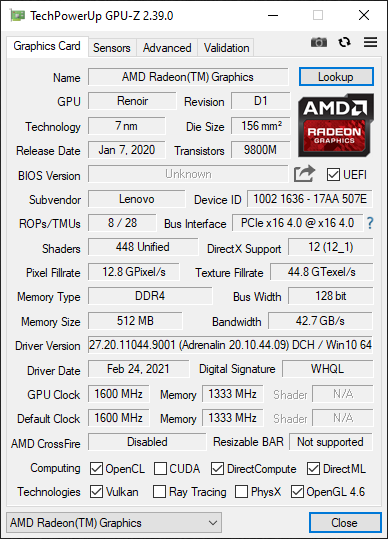 Mass Effect Legendary Edition and Ryzen 7 4750 Pro with integrated