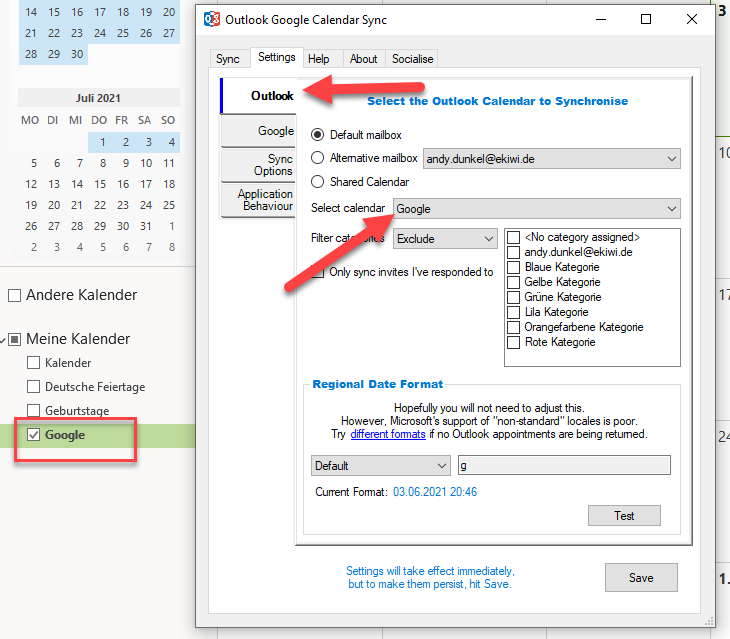 Synchronize Outlook Calendar with Google Calendar eKiwiBlog.de