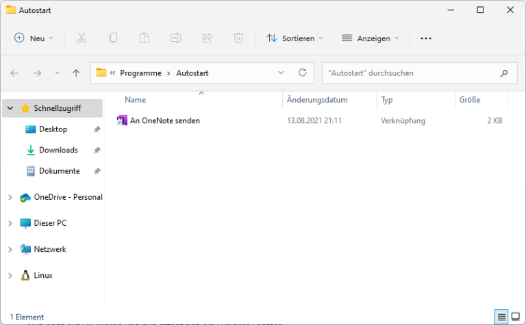 Autostart Ordner in Windows 11 - eKiwi-Blog.de