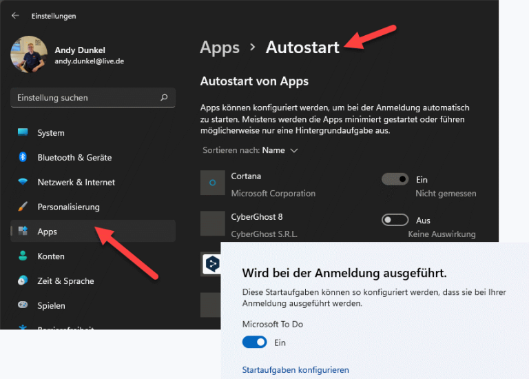 Windows Autostart von Microsoft Store Apps eKiwiBlog.de