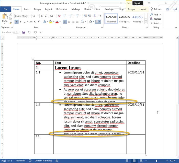 Microsoft Word table Automatically adjust row cell height eKiwi