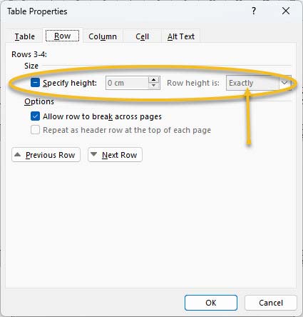 Microsoft Word table Automatically adjust row cell height eKiwi