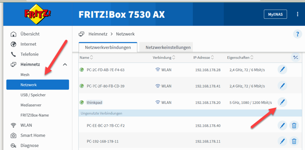 FritzBox Feste IPAdresse für Gerät festlegen eKiwiBlog.de