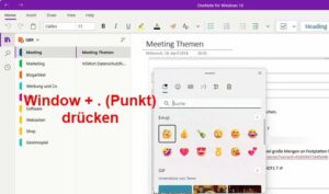 OneNote Emoji einfügen - eKiwi-Blog.de