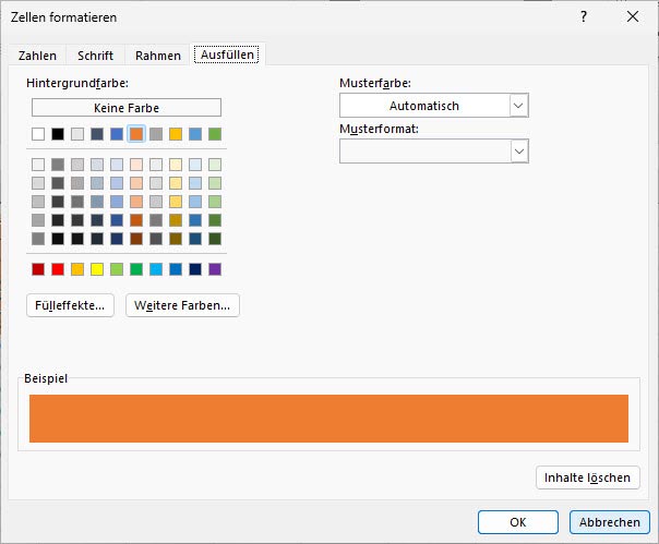 Excel-Screenshot Zelle formatieren, um Füllfarbe zu ändern, wenn Datum kleiner als heute ist.