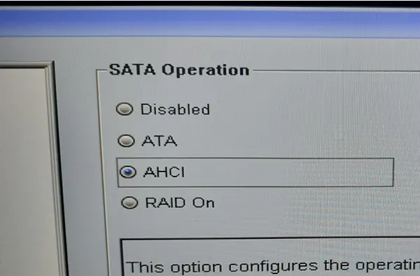 BIOS, Umstellen auf AHCI