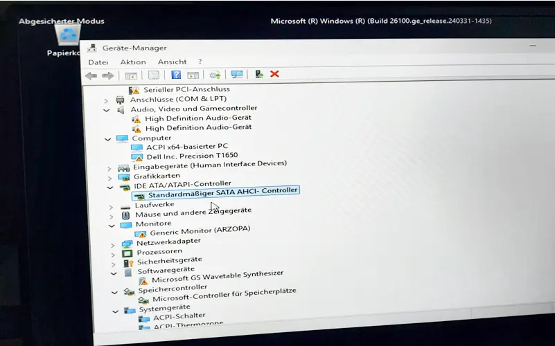 Gerätemanager im abgesicherten Modus